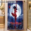 Strandtuch Miraculous Ladybug Benutzerdefinierter Name Text Personalisierbares Weiches Handtuch für Strand Pool Innen Hausdekoration Geschenk