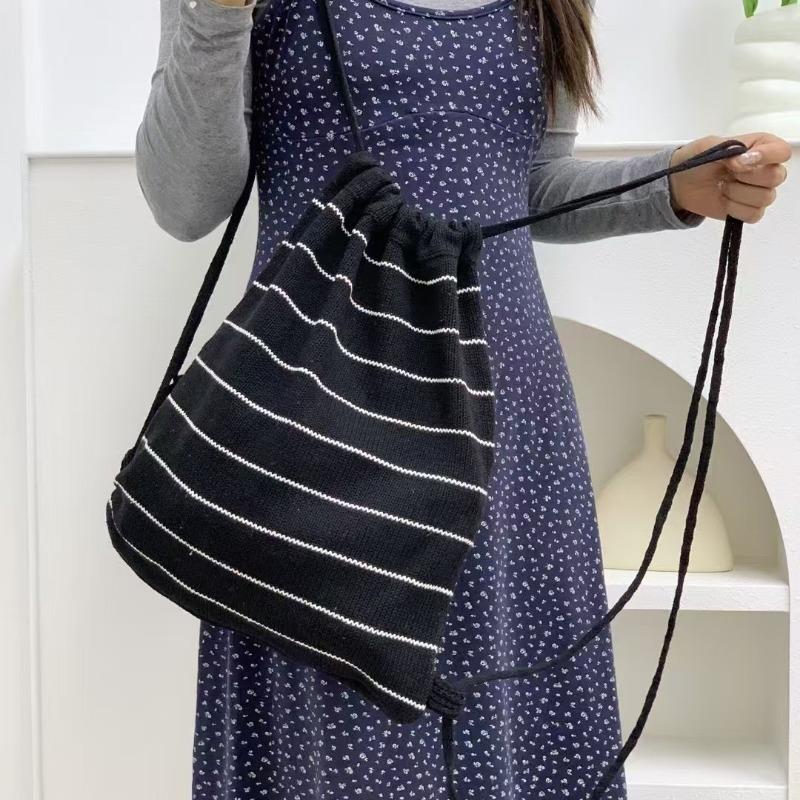 New Wind Travel Backpack Large Capacity Drawstring Bag Storage Small Cloth Bag Small Fresh Girl Backpack Women's Bag