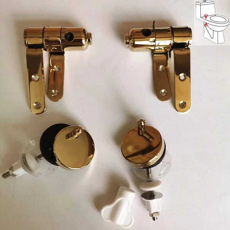 Toilet cover hinge, stainless steel slow lowering fixing bracket, hinge metal accessories, thickened screws