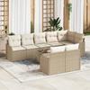 9-piece Garden Sofa Set with Brown Rattan Cushions, 2-seater Garden Sofa with Storage and Cushions In 3354430