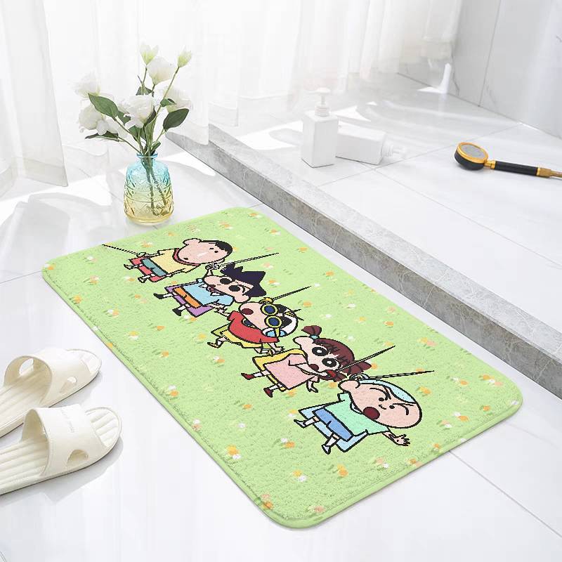 Crayon Shinchan Kawaii Floor Mats Home Laundry Rug Carpet For Living Room Decor Lounge Area Anti-slip Foot Mat Entrance Doormat