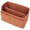 ABIYY-Home Storage Bag Purse Organizer Felt Insert Bag Makeup Organizer Inner Purse Portable Cosmetic Bags Storage Tote Coffee M