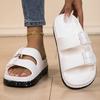 Summer Women Sandal Tick Sole Casual Mules Soft Bottom Slides Light Outdoor Flat Shoes Beach Gladiator