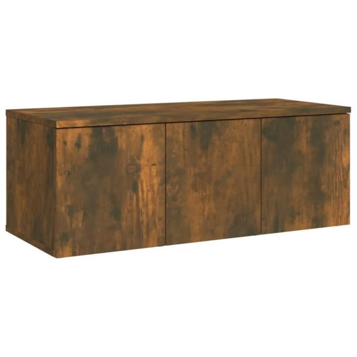 815498 vidaXL TV Cabinet Smoked Oak 80x34x30 Cm Engineered Wood