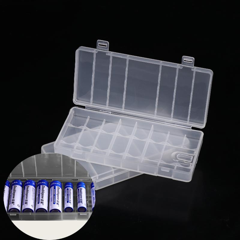 1/3/5Pcs Hard Container Holder Case 8 Slots Transparent Plastic Battery Storage Box For AAA/AA Battery Organizer Accessories