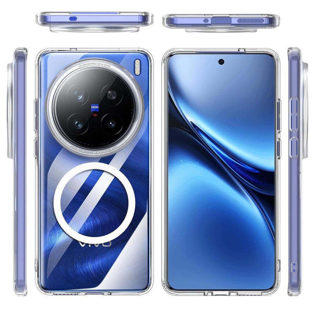 Applicable VIVO X200Ultra Armor Magnetic Mobile Phone Case Magsafe Magnetic X200Pro Transparent Protective Case