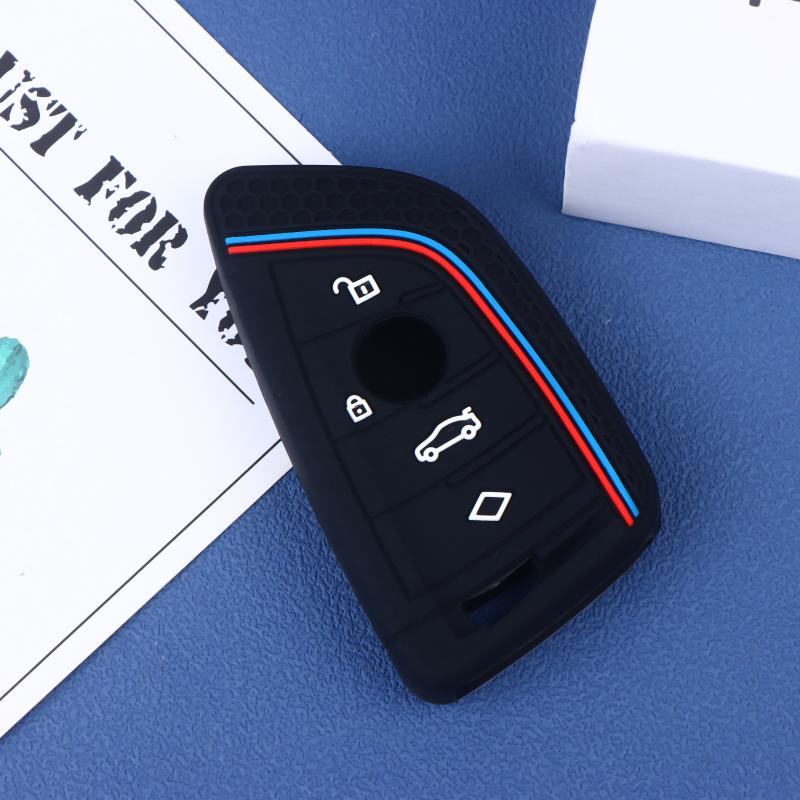 Simple Silicone Remote Car Key Cover Keychain Key Case Car Key Holder Shell For X1 X3 X4 X5 X6 Series Car Key Protector