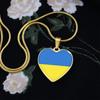 Halsketten mit Herzanhänger mit ukrainischer Flagge – Just for Special You – Halskette mit Herzanhänger, Luxus-Halskette