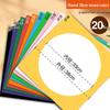 Children's Art Craft Cardstock: 20 Sheets of Colored, Thick, Square Paper with Round Borders