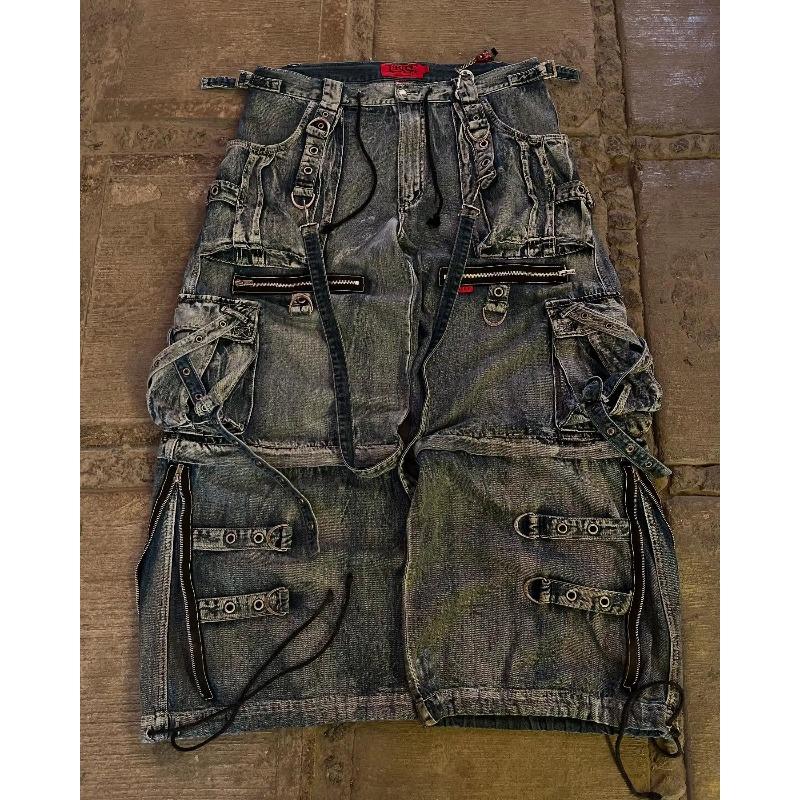 ROADVIBE Streetwear Sunkūs Džinsai Y2K Drabužiai Vyrams Moterims Hip Hop Retro Kišenės Laisvalaikio Krovinių Kelnės Laisvalaikio Džinsai Žemas Juosmuo Plačios Kelnės