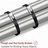 10/20/30/50pcs Stainless Steel Cable Ties Metal Self-locking Fastening Straps Black Heavy Duty Cable Wire Tie Exhaust Wrap Rings