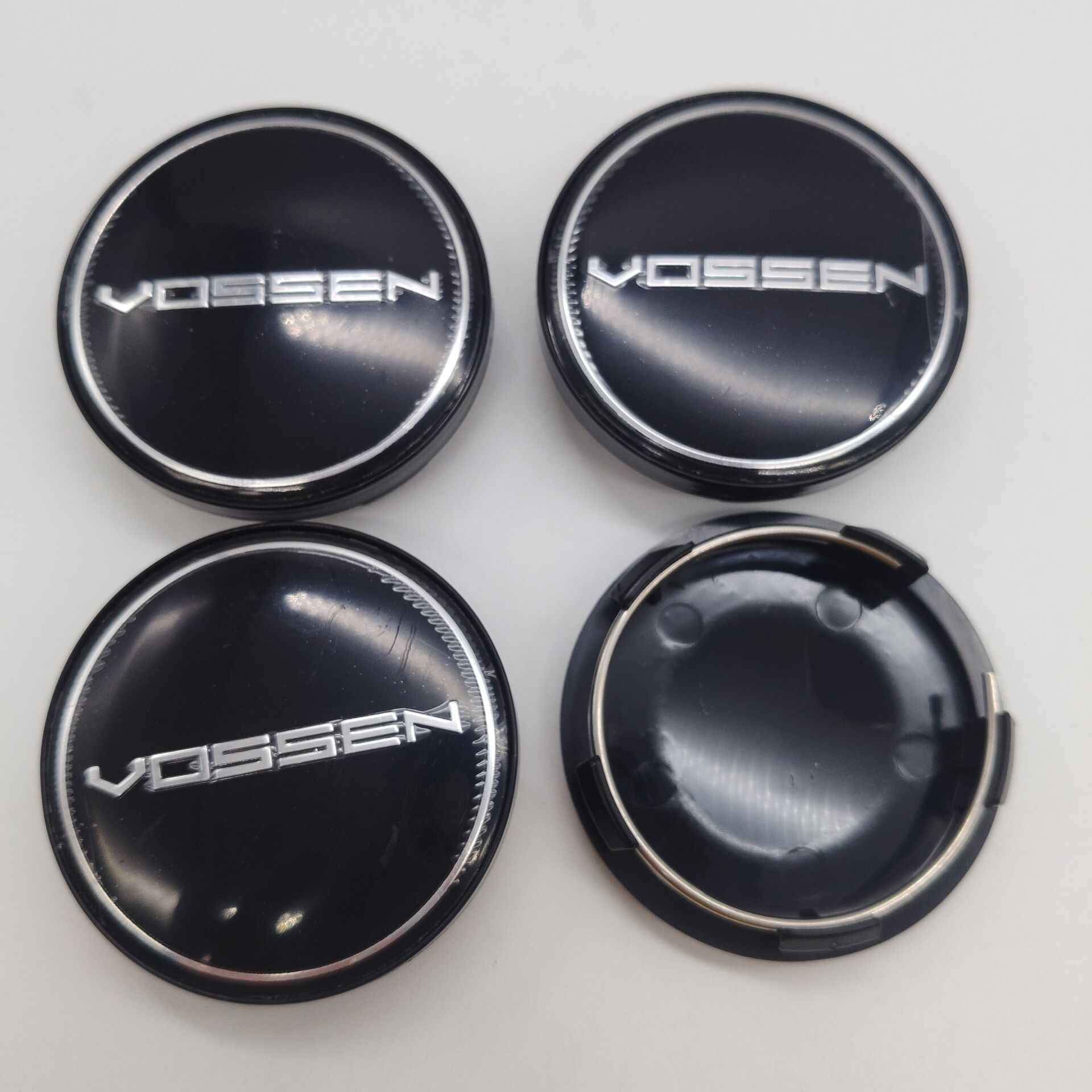 

4pcs 58mm Vossen Wheels Center Hub Caps Auto Rims Dust Cover For VOSSEN Precision Series Logo Emblem Badge Car Tire Accessories 4pcs for Vossen&58mm Cap (clip)