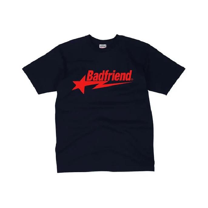 

Хлопковая футболка с буквенным принтом, свободные топы с принтом Badfriend, свободные топы с короткими рукавами и круглым вырезом XXL