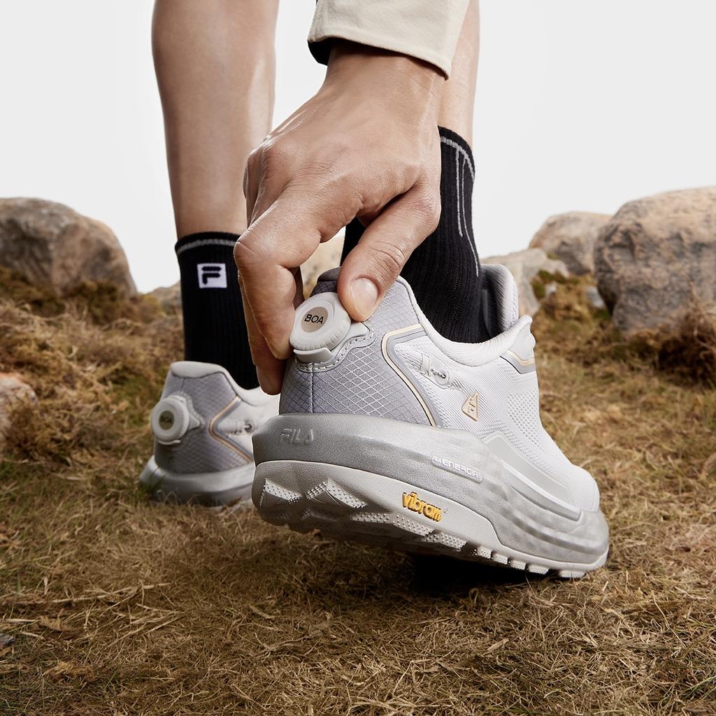 FILA Boa Explorer 2 Slip-On Minimalist Versatile Mountain Style Breathable Low-Top Outdoor Functional Shoes Men Shoes Moonstone-Gray A12M431205FLR