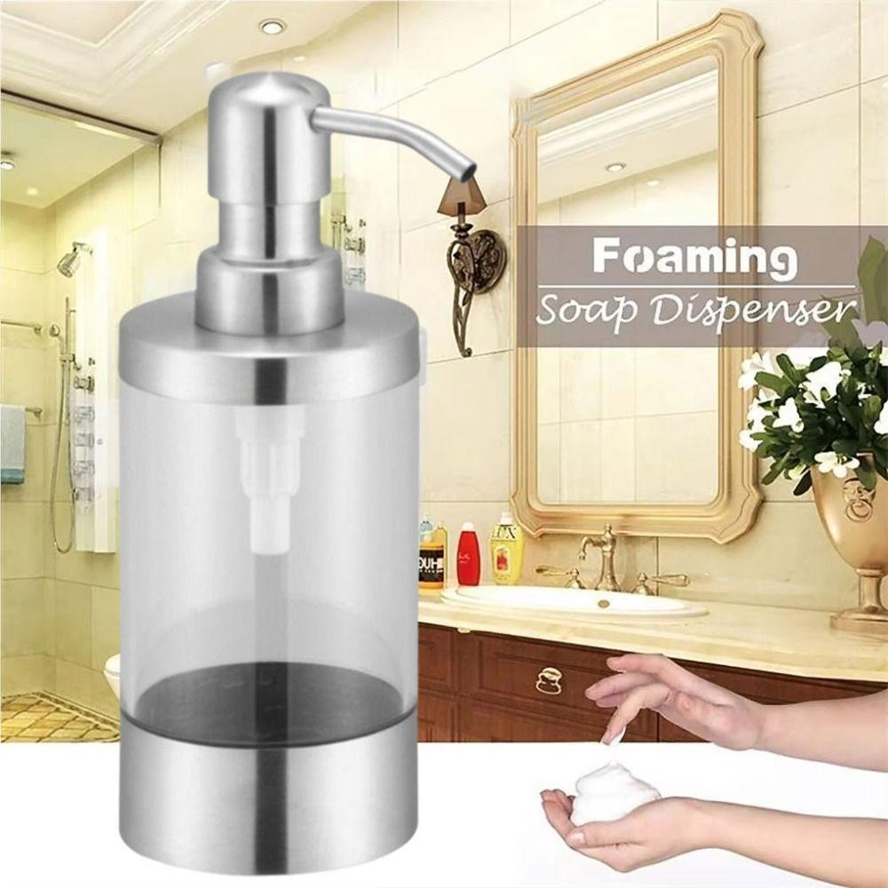 350ml Fassungsvermögen Handdesinfektionsmittel-Spender 304 Edelstahl Duschgel-Spender Spülbeckenmontage