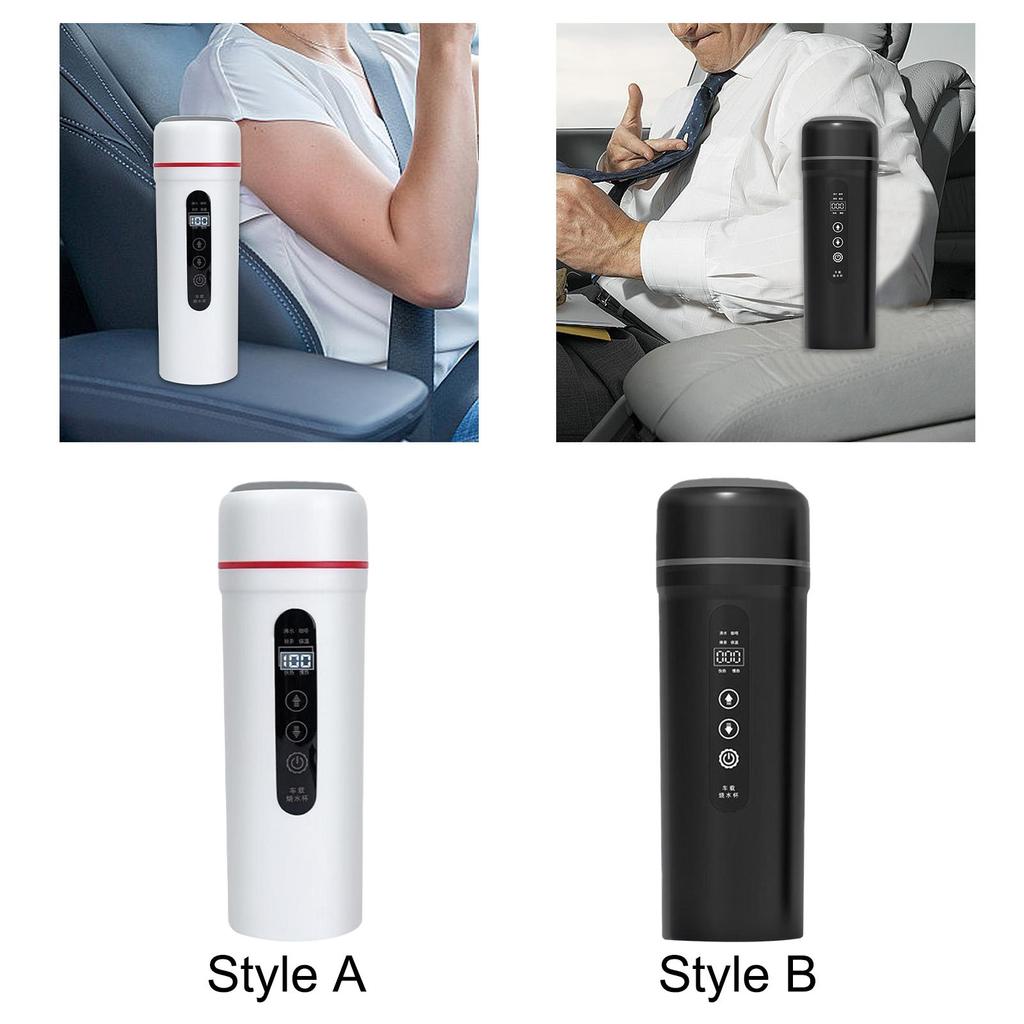 Přenosná elektrická konvice do auta, nerezová ocel, 0,4 l