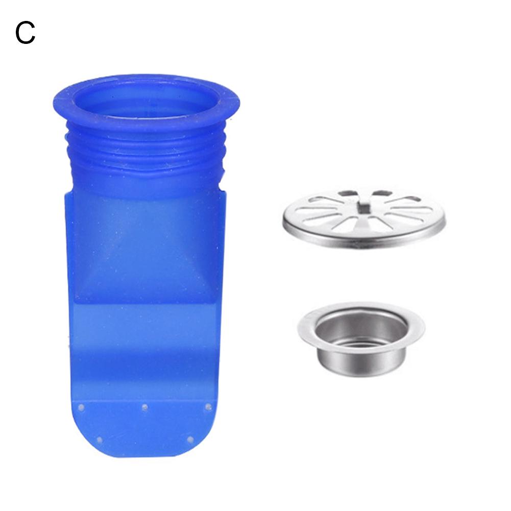 Stainless Pipe Floor Sewer Strainer Drain Silicone Core Kitchen