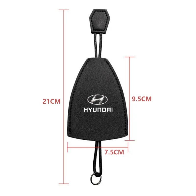 1Pcs Car Key Protection Shell Bag Car Key Case Cover Car Keychain For Hyundai Logo IX35 Bayon Kona I30 ElantraSolaris Palisade