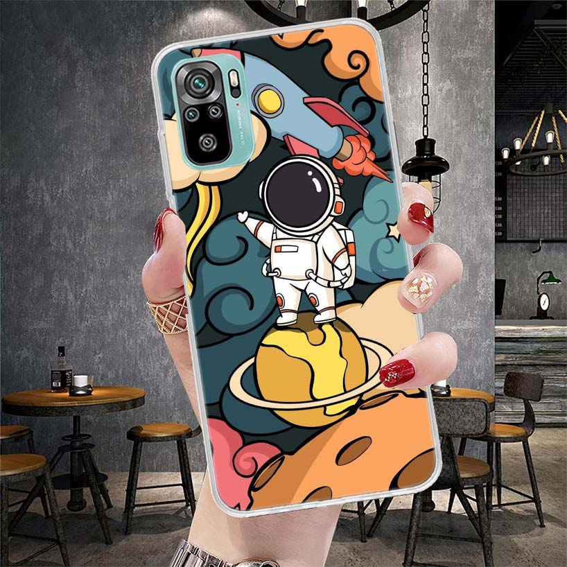 Cartoon Planet Astronaut Star Rocket Soft Phone Case For Xiaomi Redmi Note 15 14 14S 13 12 Pro Plus 12S 11 11S 11E 10 10S 11T 5G