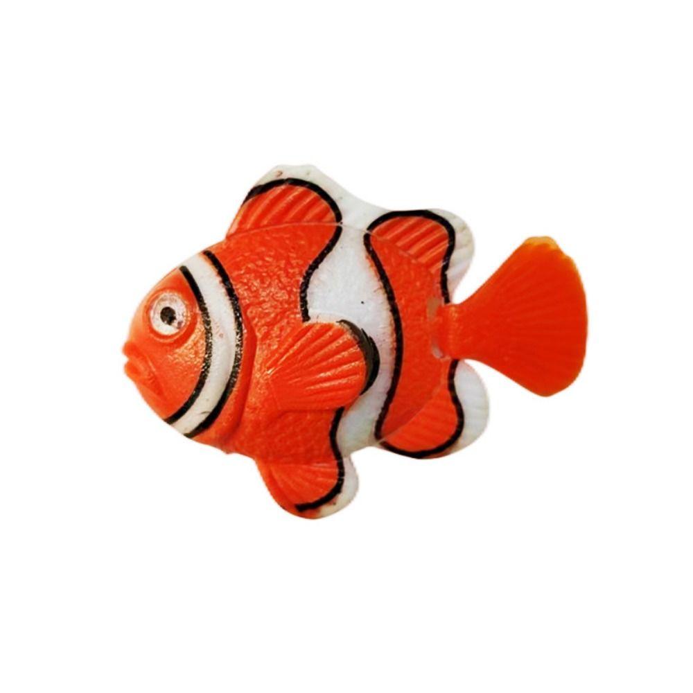 5pcs Decorative Artificial Clownfish Simulation Plastic Floating Fishes Random Color Simulation Ocean Tropical Fish