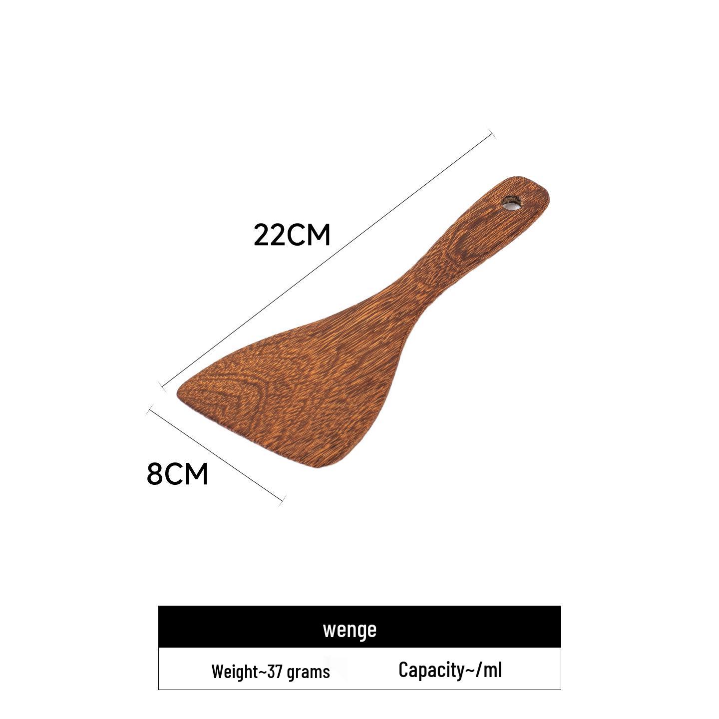 Unlacquered Wenge Wood Non-Stick Stir-Fry Spatula – Eco-Friendly, Heat-Resistant Kitchen Utensil, Perfect Housewarming Gift