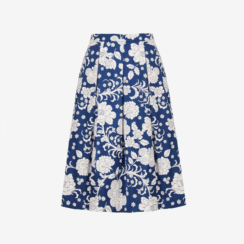 

Special Offer for Customers Fashion Foreign Trade Original Order Eternal Classic Women s Stretch Cotton Skirt Temperament Printed Blue and white porcelain 12R