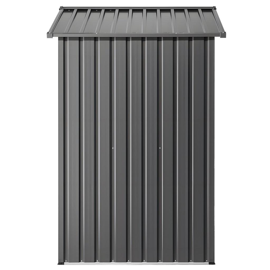 1860 X 1210 X 1841 Mm Metal Garden Shed, Outdoor Storage Shed with Lockable Doors & 4 Louver Vents, Peak Roof Metal Sheds Outdoors Storage, Storaged