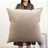 Soft Velvet Large Square Pillow Cover Sofa Cushion Living Room Back Bedside Cushions Case Protector Solid Color 80x80CM