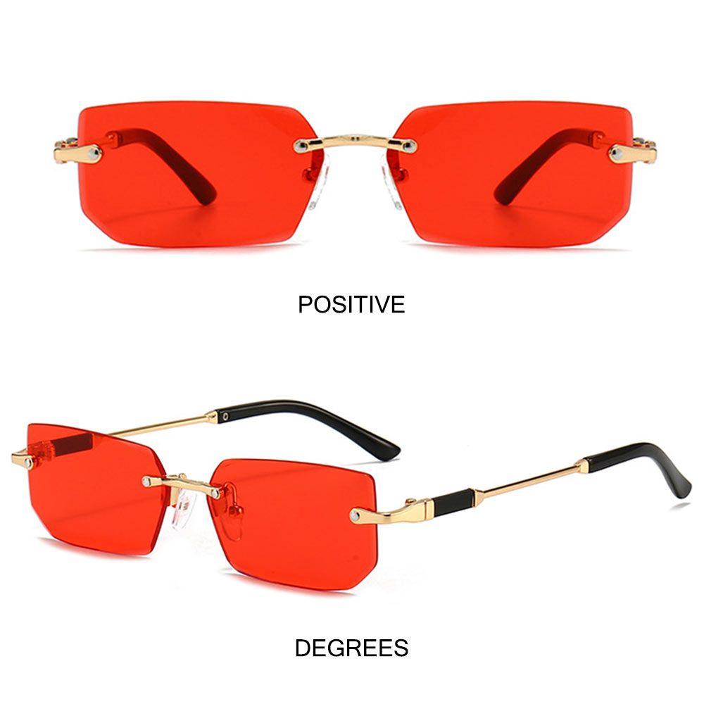 Trendy R imless Rectangle Sunglasses for Women Men Fashion Frameless Sun Glasses Y2K Shades Vintage Summer Travel UV400 Eyewear