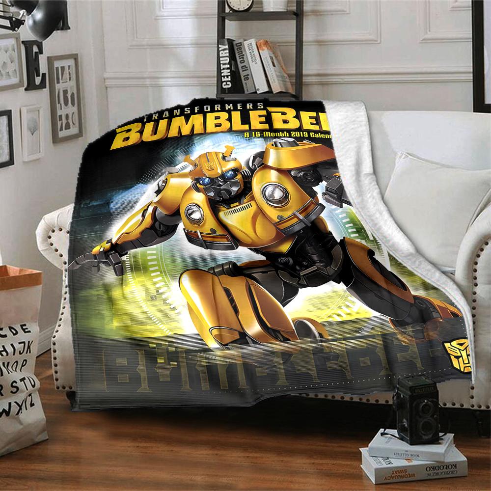1pc Bumblebee2 Blanket, Gift, for Men and Women, Soft Blanket, Good for Sofa Bed Couch Travel, Lightweight Flannel Blanket