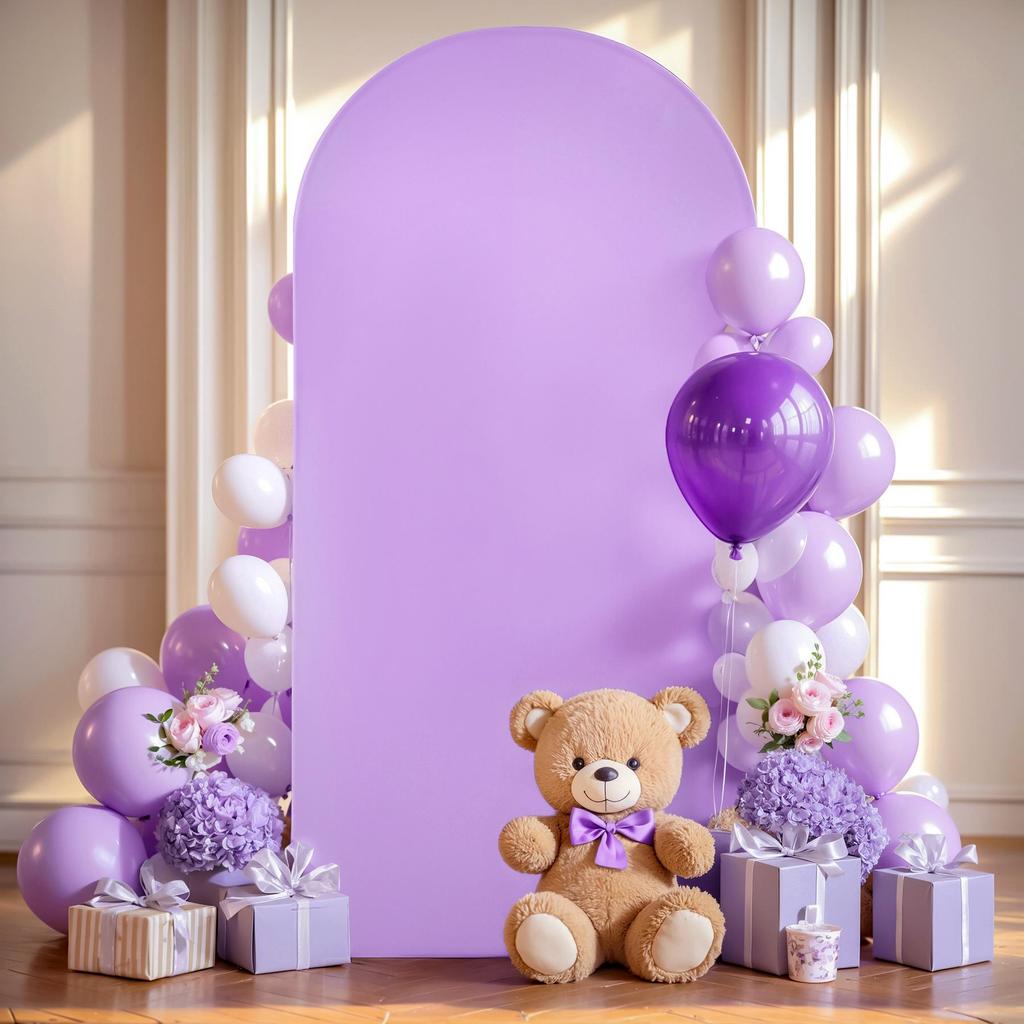 White Double-Sided Half-Round Cross Wedding Arch Kit for Party Decorations