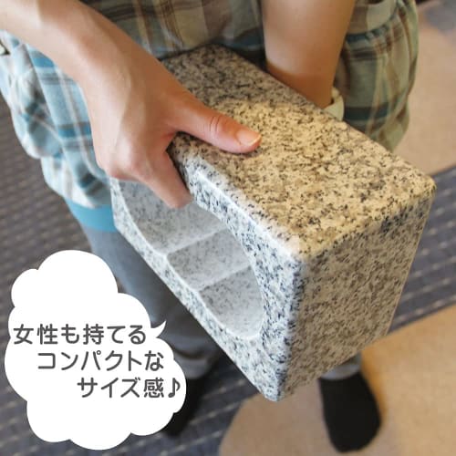 Incense Burner for Graves, Made of High-Quality White Granite, with Stainless Steel Incense Dishes. No Installation Required. Easy Installation. Dimen