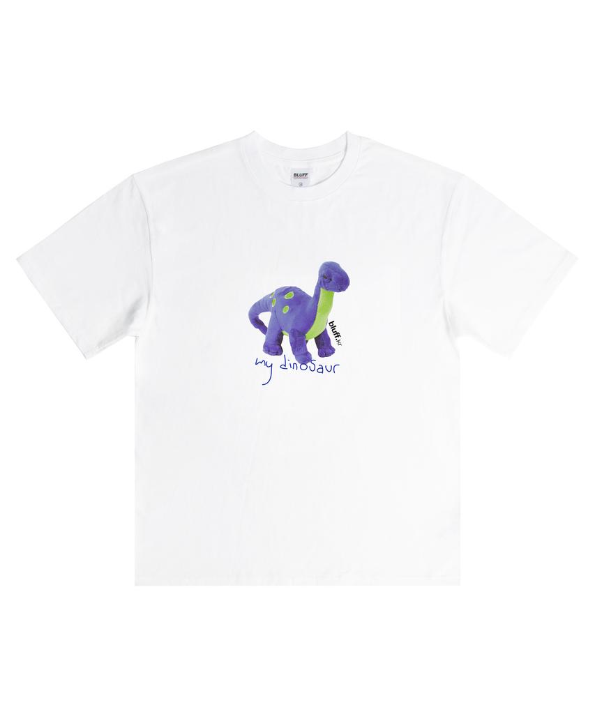 BLUFF Dinosaur Cotton T-Shirt [White]