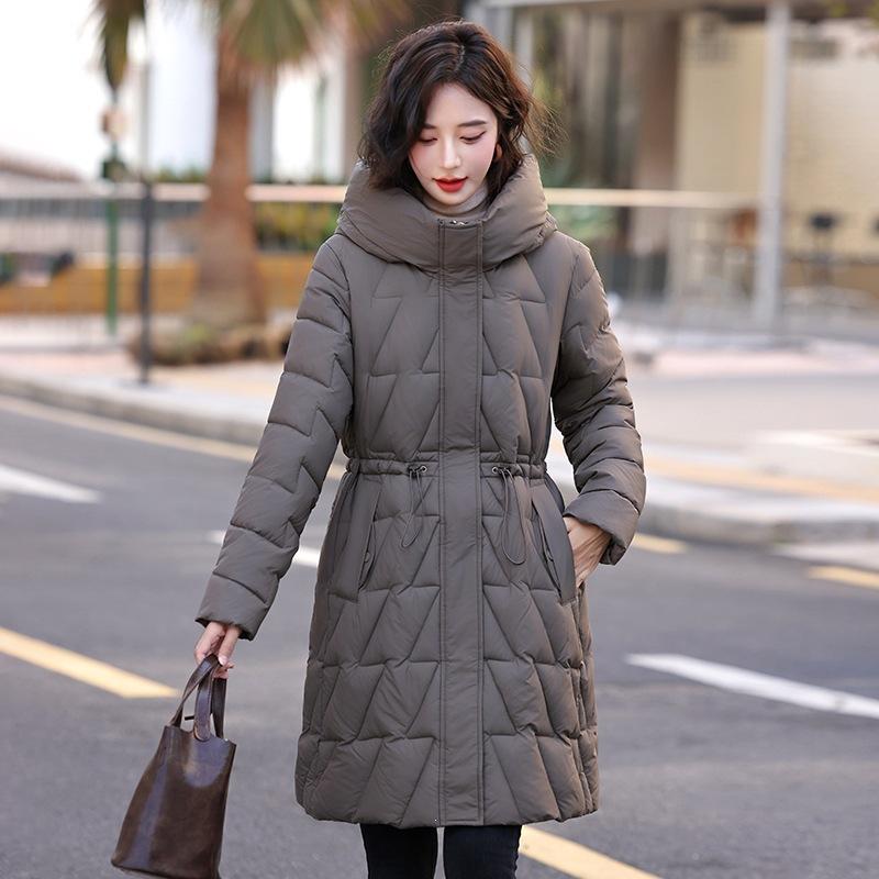 Winter fashion cotton-padded clothes women's medium and long waist and thin winter large size thickened slim-fitting cotton clothes women's coat