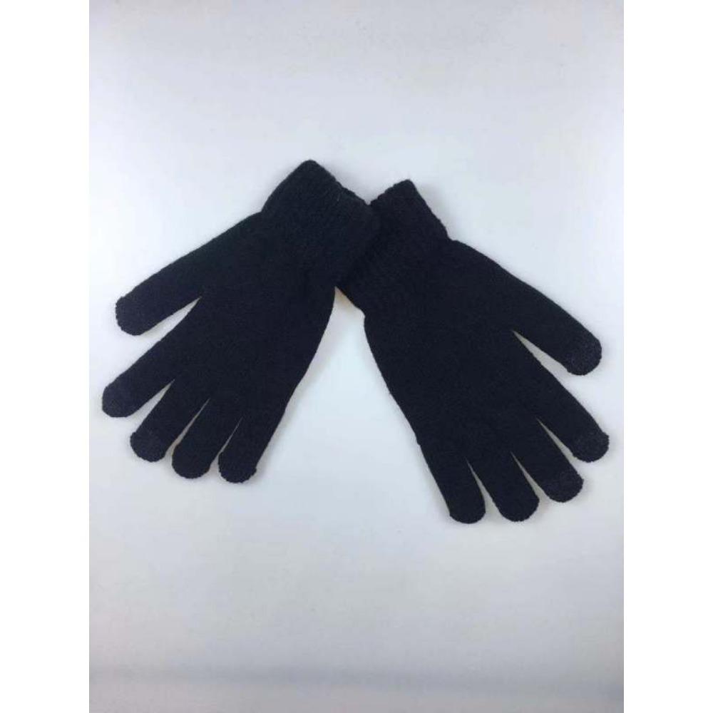 Adult Imitation Cashmere Monochrome Thermal Touch Screen Knitted Gloves Men's Thickened Outdoor Riding Winter Models