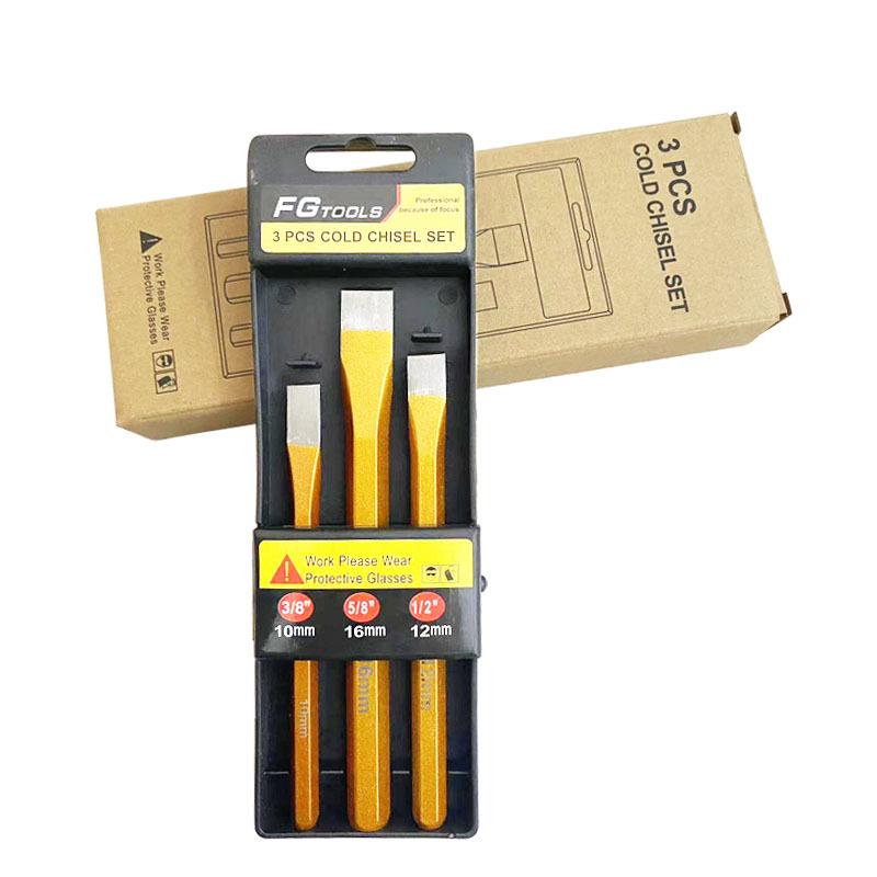 Chisel Tools Set: 3-Piece Iron, Special Chisel, 12-Piece Flat Steel, Tapered Round Head, Cylindrical Punch