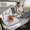 Removable Washable Cushion with Safety Belt Non-slip Dogs Travel Bed Soft Plush Dog Seat for Small & Medium Pets