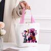 Kpop Portable Canvas Bag Plus Snap Button Solid Color Korean Version Canvas Bag Going Out Portable Tote Bag