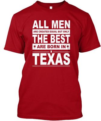Best Born In Texas T-Shirt Tops Tee Size S To 4XL