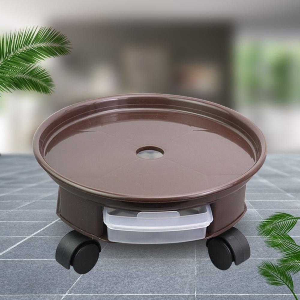 360-degree Rolling Movable Flower Pot Tray Round Flower Planter Stand Flower Pot Mover  Indoor Use