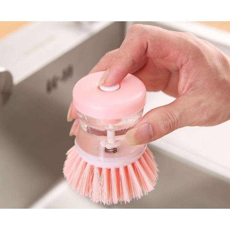 Kuchyňský kartáč Mycí nástroj New Pan Dish Bowl Dlaňový kartáč Dávkování mýdla