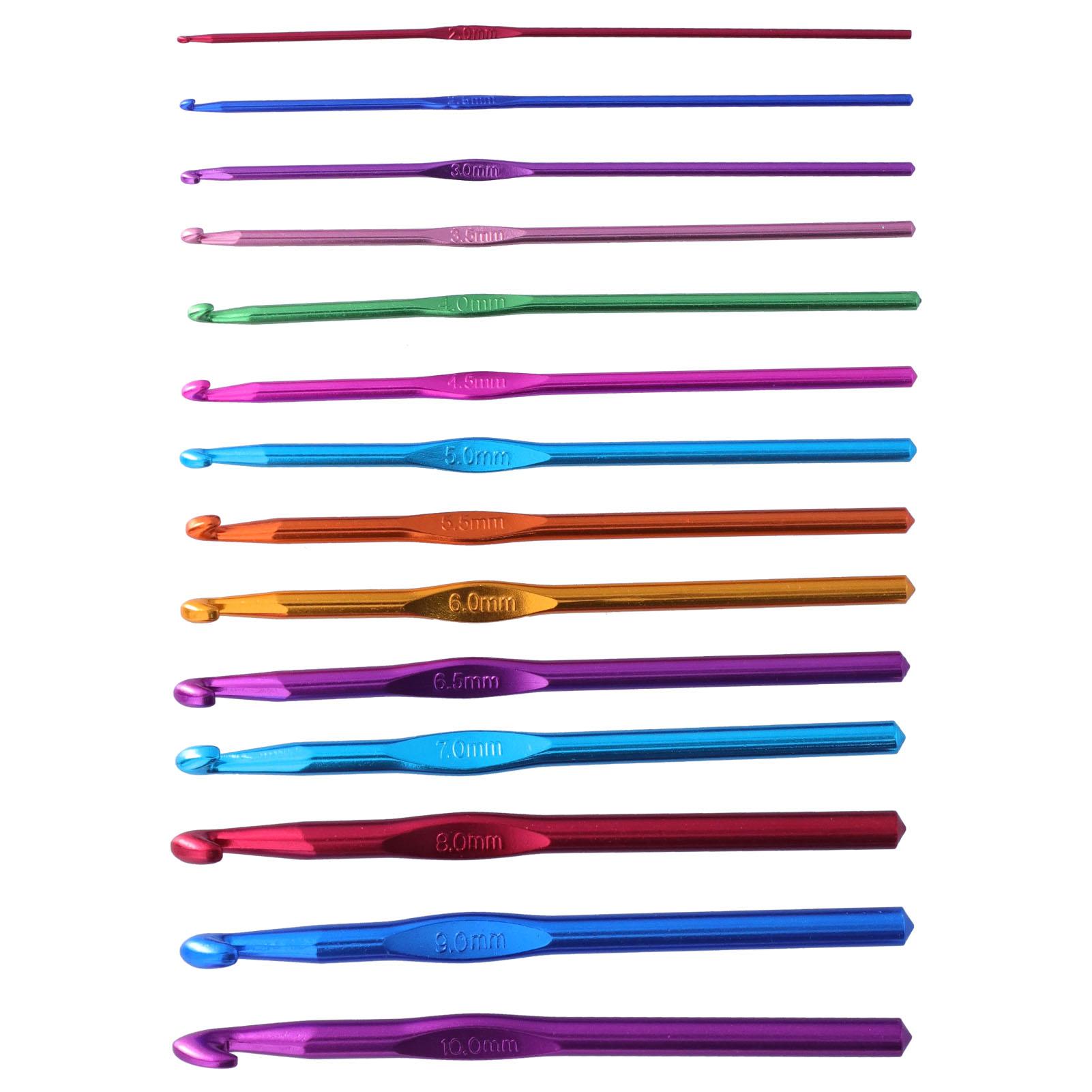 

14pcs Crochet Hooks Ergonomic Handle Lightweight Durable Knitting Supplies for Mothers Girls