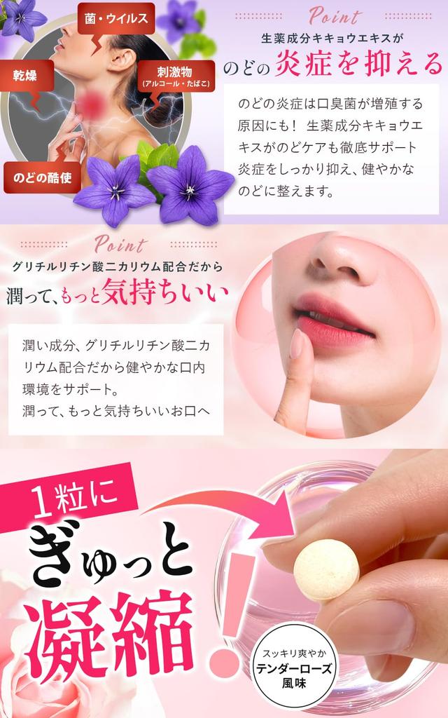 Medical Breath Breath CPC Rose Bad Breath Supplement Official Online 24 Tablets Per Bag [Quasi-drug] [Bad Elimination/Oral Sterilization/Disinfection]