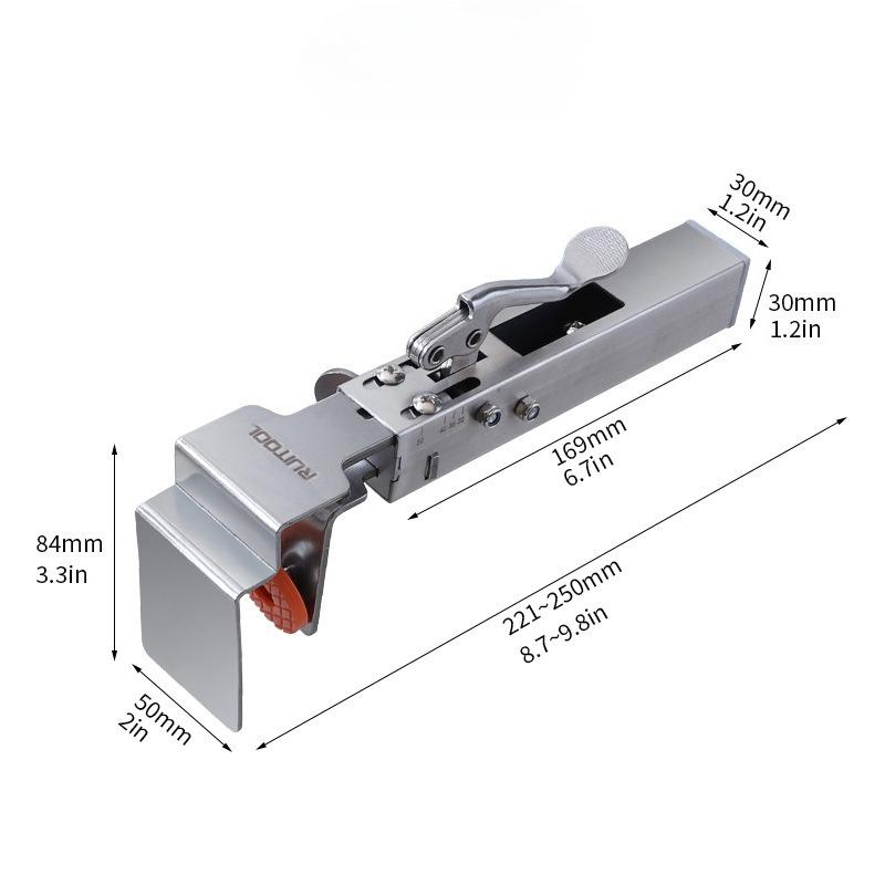 2 Pcs Adjustable Stainless Steel Telescopic Drawer Clamp Woodworking Fixing Clip Auxiliary Installation Clamp for Cabinet Drawer