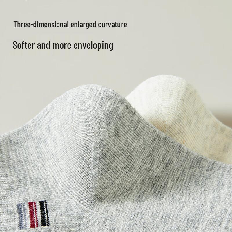 MIIOW Men's 100% Cotton Mid-Calf Anti-Odor Sports Socks