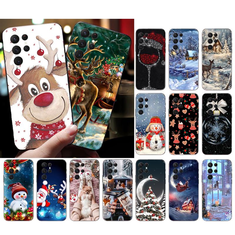 Christmas Santa Deer Snowman Phone Case For Samsung S25 S24 S23 S22 S21 S20 Ultra S20 S22 S21 S23 S20 FE Samsung S25 S24 Plus