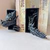 Gothic Dragon Bookends Ornaments 3D Horror Dragon Decorative Bookends Resin Dragon Bookends Creative Sculpture Bookends