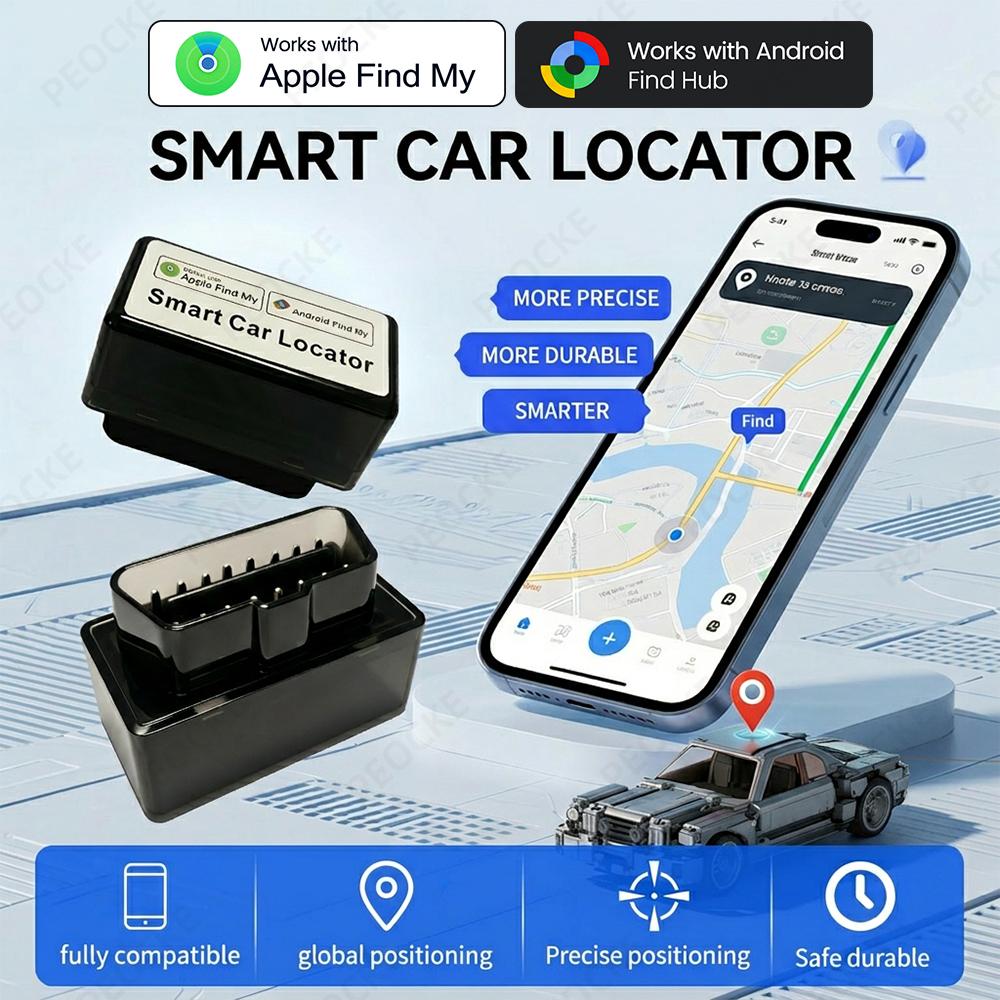OBD Smart Car Locator Tag Anti-lost OBD II Car Finder Vehicle GPS Monitoring Tracker Works with Apple Find My Google Find Hub