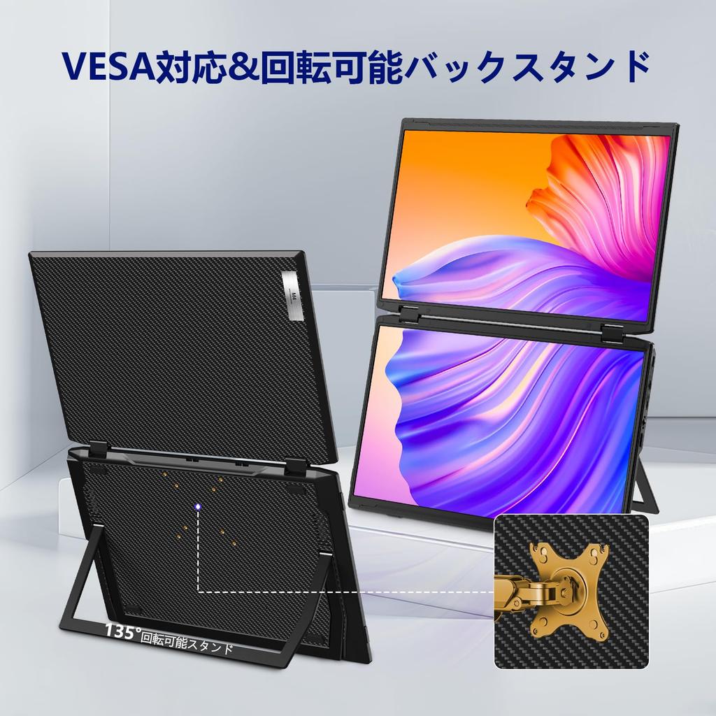 LivElect Dual Display Mobile Compatible with All Single Cable FHD Foldable Portable VESA with Stand 15.6-inch 2-Screen Display, Models, Connection,
