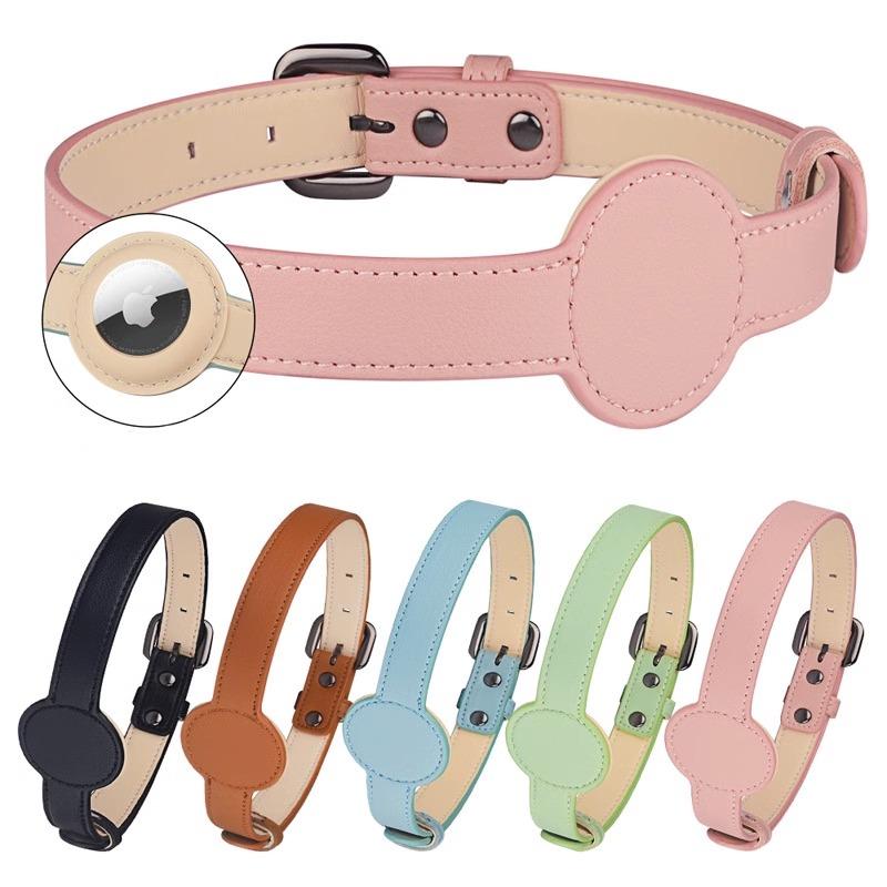 Für Apple Airtag Schutz-Tracker Wasserdicht Haustier Hund Anti-Verlust Ortung Silikon PU Halsband Anti-Verlust Haustier Katze Hundehalsband